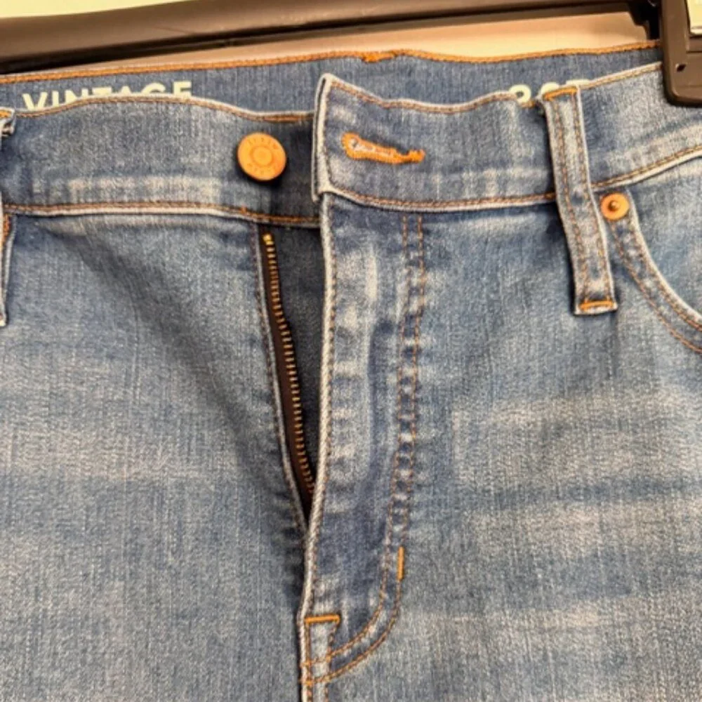 GAP Vintage Slim Straight Jeans – Size 32 Tall – Classic Blue Denim - Picture 3 of 8